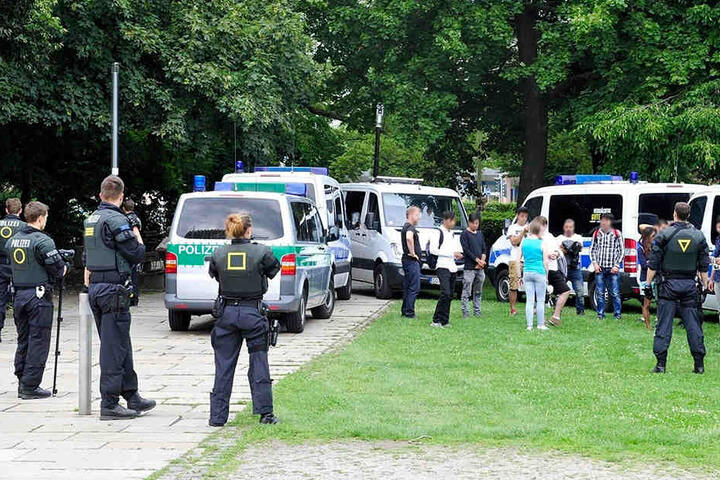 Razzia im Stadthallenpark im Sommer 2017. (Archivbild)