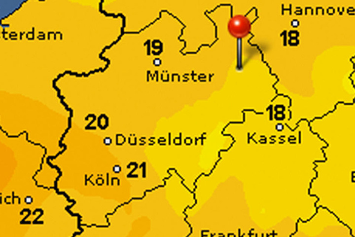 Die Temperaturen werden nicht über 23 Grad hinauskommen.