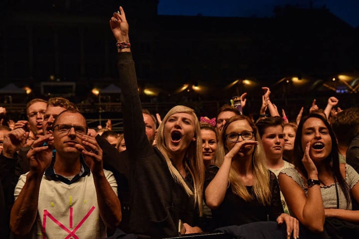 Rund 10.000 Fans feierten am Abend bei den "Filmnächten am Elbufer".