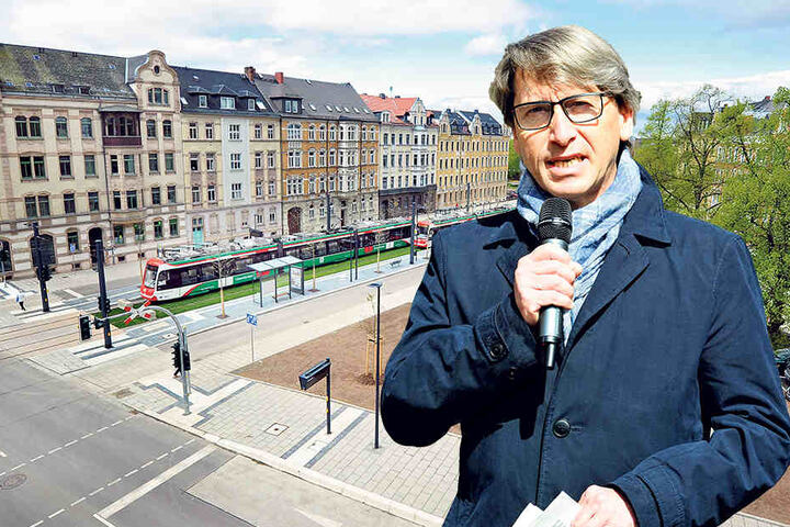 Für Tiefbauamtsleiter
Bernd Gregorzyk (61) wertet
die neue Tram-Linie die
gesamte Reichenhainer
Straße auf.