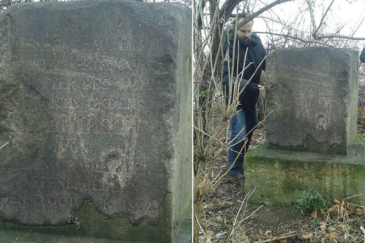 So verfallen wurde das Denkmal 2016 geborgen. Es bestand quasi nur noch aus dem Sockel.