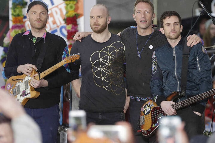 Die britische Pop-Rock-Band Coldplay.