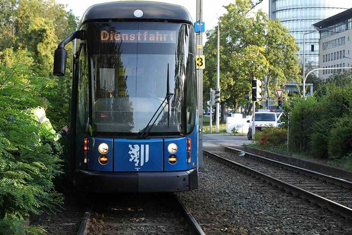 Der Straßenbahn-Betrieb musste nach dem Unfall unterbrochen werden.