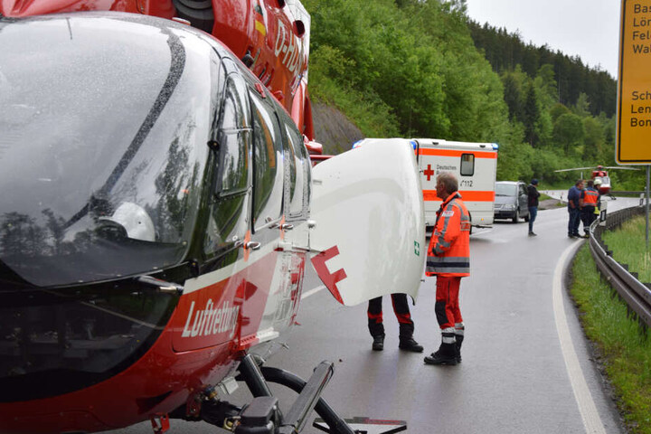 Zwei Rettungs-Heli waren im EInsatz.