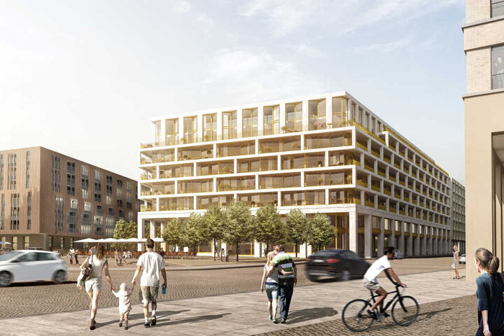 2021 sollen die "MaryAnn Apartments" mit Wohnungen und Büros bezugsfertig sein.