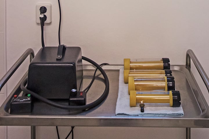 Die "Melkmaschine" Venus 2000 kommt zum Einsatz, wenn sich Patienten ein spritziges Vergnügen wünschen.