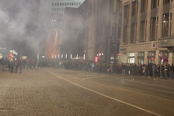 Am Augustusplatz ist es friedlich geblieben.