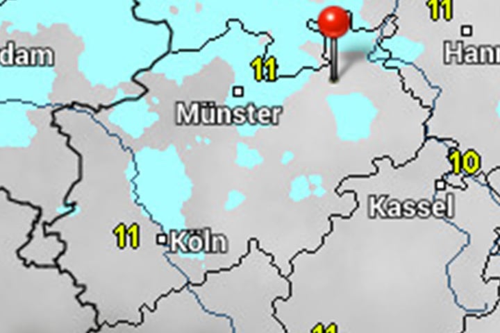 Die Temperaturen gehen am Wochenende auf 11 Grad zurück.