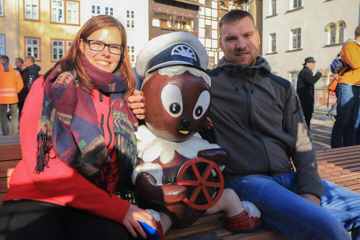 Claudia Hoffmann und Marcus Hertel haben den Pittiplatsch der Stadt Erfurt gespendet.