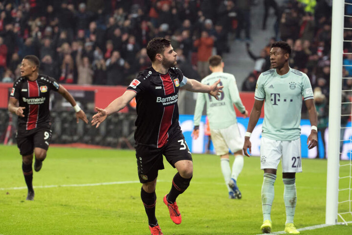 Kevin Volland freut sich über sein Tor zum 2:1.