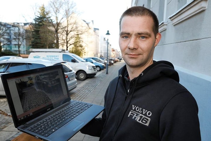 Tommy Trampenau (30) Volvo wurde in der Gießerstraße das 210. Opfer des Reifenstechers.