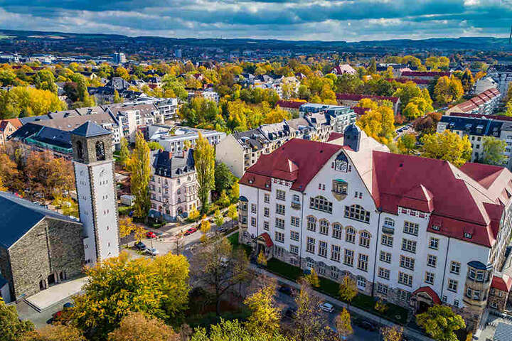 Mit der Drohne fotografierte Engert überm Kaßberg.