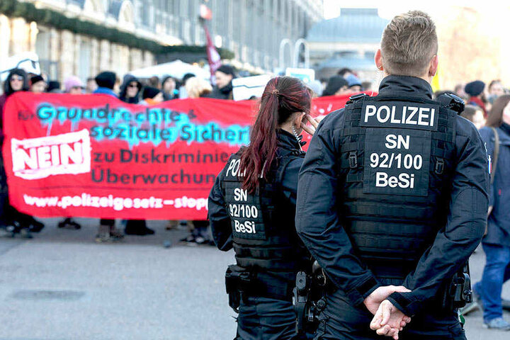 Die Protestaktion gegen das Polizeigesetz verlief laut Polizei friedlich.