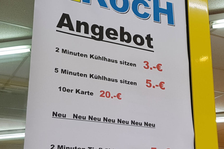 Bei Interesse kann man sich auch gleich eine Zehner Karte für das Kühlhaus buchen