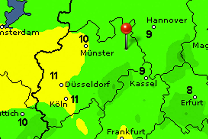 Die Temperaturen bleiben unter zehn Grad.