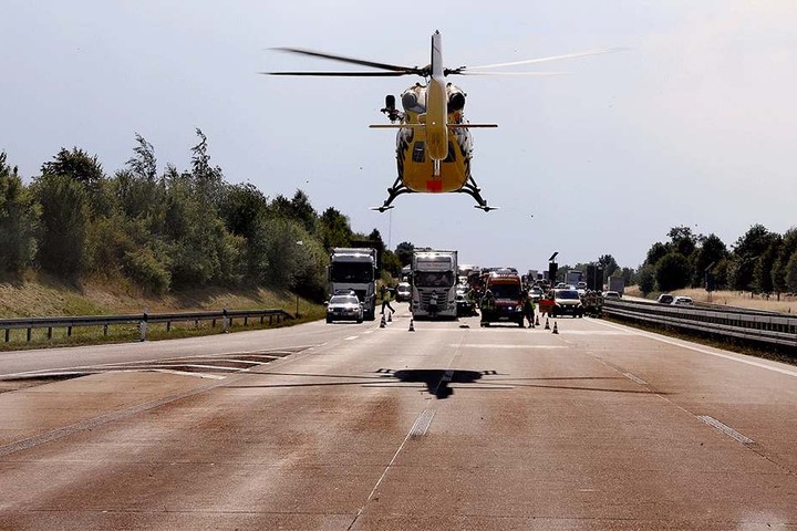 Rettungshubschrauber im Einsatz.