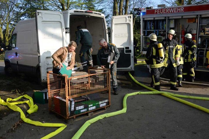 Aktenordner wurden vor den Flammen gerettet.