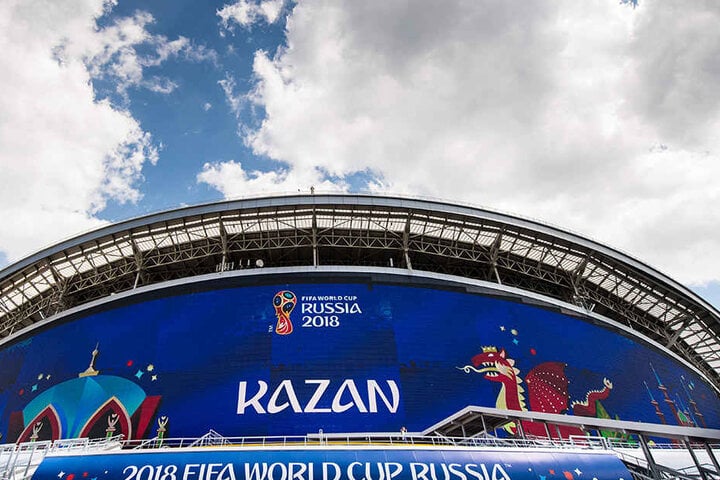 Im WM-Stadion von Kasan verabschiedeten sich Brasilien, Deutschland und Argentinien.