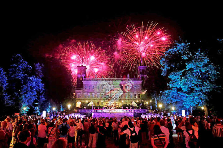 Schloss Albrechtsberg während der Schlössernacht 2015.
