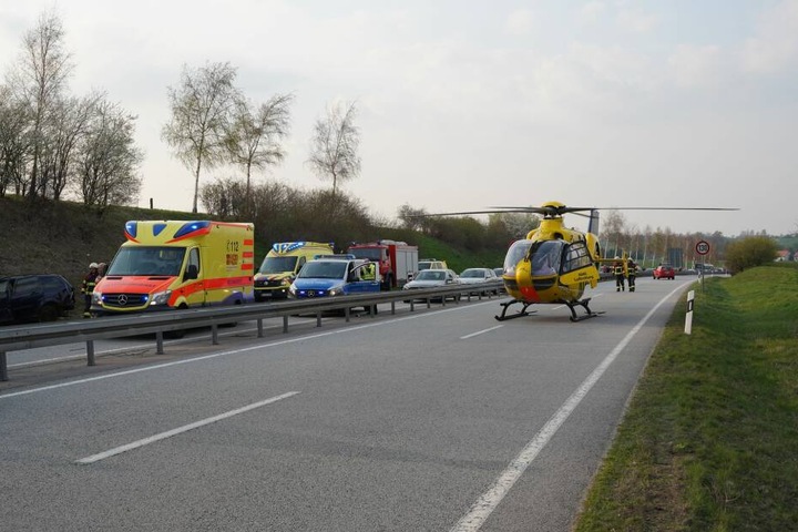 Auch ein Rettungshubschrauber kam zum Einsatz.
