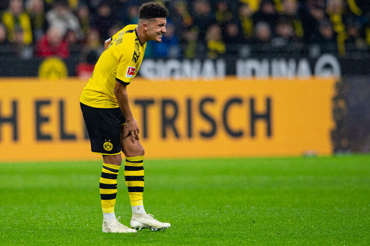 Jadon Sancho musste gegen RB Leipzig verletzt vom Feld.