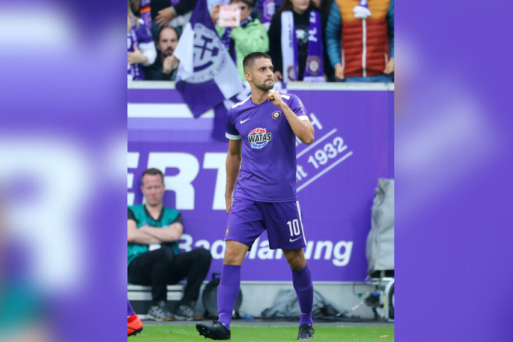 Zwei Mal traf Dimitrij Nazarov gegen Dynamo Dresden.