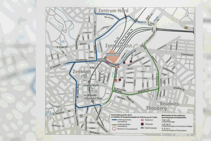 So wird der Verkehr vom 18. September bis zum 8. Oktober umgeleitet. Die Wintergartenstraße kann nicht befahren werden.