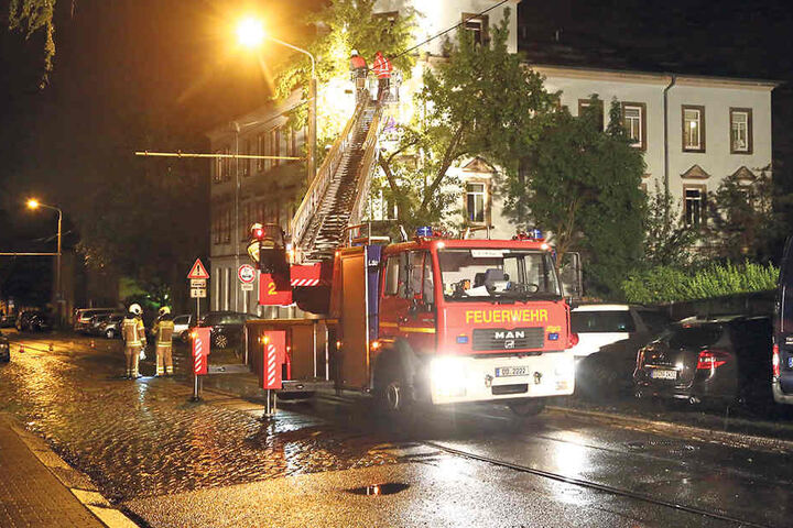 Wesentlich mehr Sturmeinsätze als im vergangenen Sommer hatte die Feuerwehr
2017. Die ganz großen Unwetter zogen jedoch an Dresden vorbei.