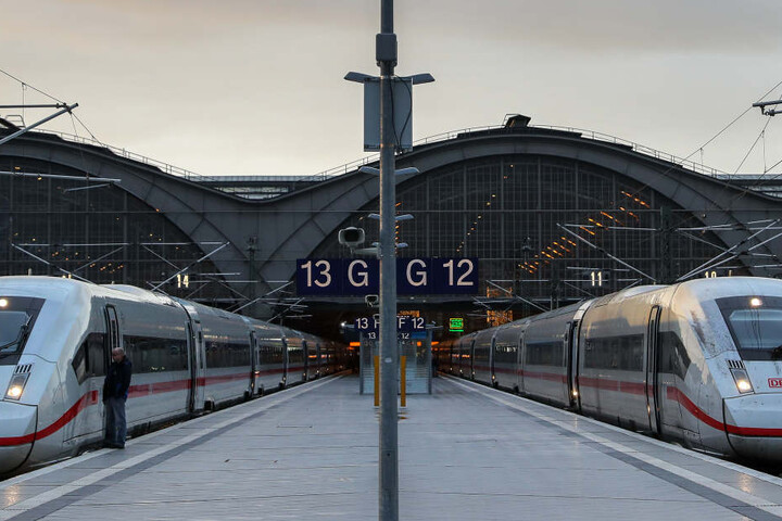Stillstand am Leipziger Hauptbahnhof.