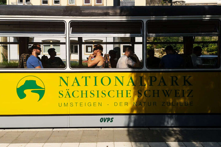 Mit der Kirnitzschtalbahn ging's zum Beuthenfall.