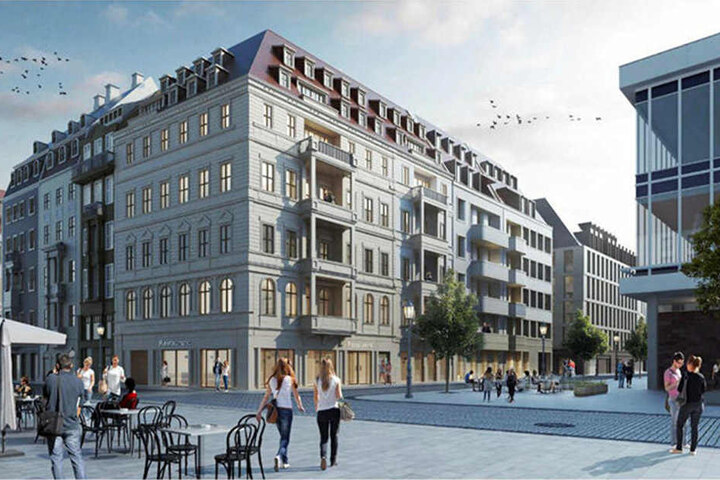 So soll künftig die Ecke in Richtung Schloßstraße und Rosmaringasse
aussehen.