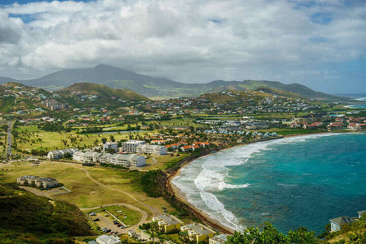 Ein Blick auf das Urlaubsparadies St. Kitts und Nevis.