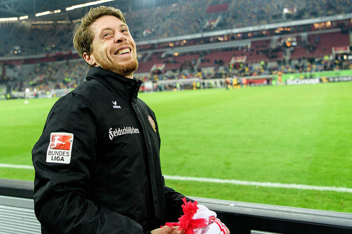 "Lumpi" freute sich vor, während und nach dem Spiel über den Besuch bei seinem alten Verein.