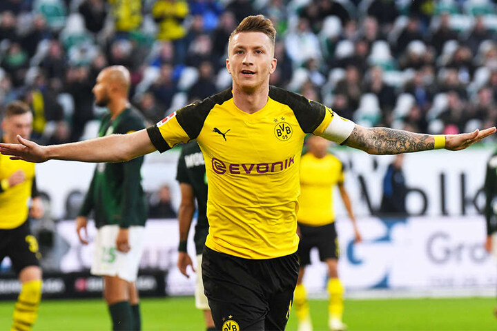 BVB-Kapitän Marco Reus erzielte das entscheidende Tor für Dortmund in Wolfsburg. Es war bereits das sechste Saisontor in der Bundesliga für den deutschen Nationalspieler.