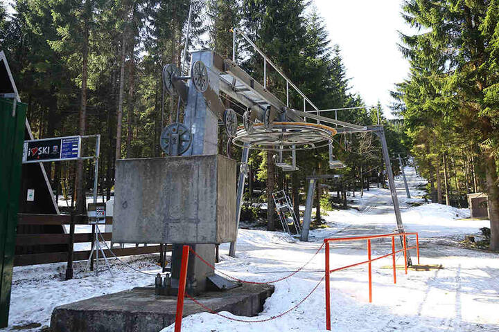 Der alte Lift an der Himmelsleiter.