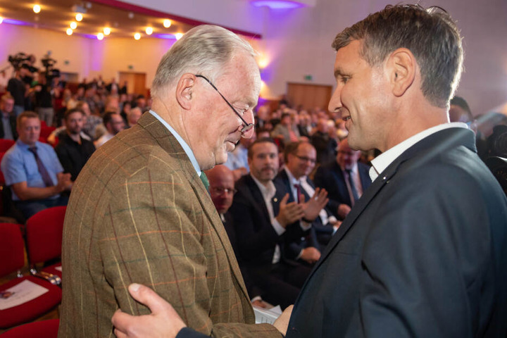 Alexander Gauland mit Björn Höcke beim Wahlkampfauftakt.