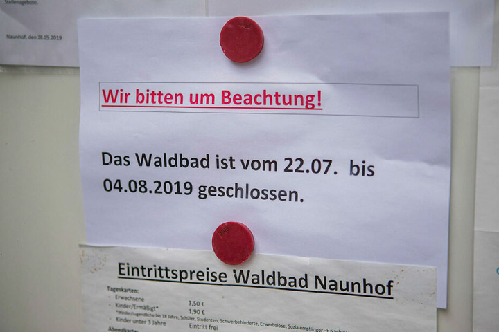 Doch ab morgen - pünktlich mit der nächsten Hitzewelle - ist das Freibad erst einmal für zwei Wochen geschlossen.