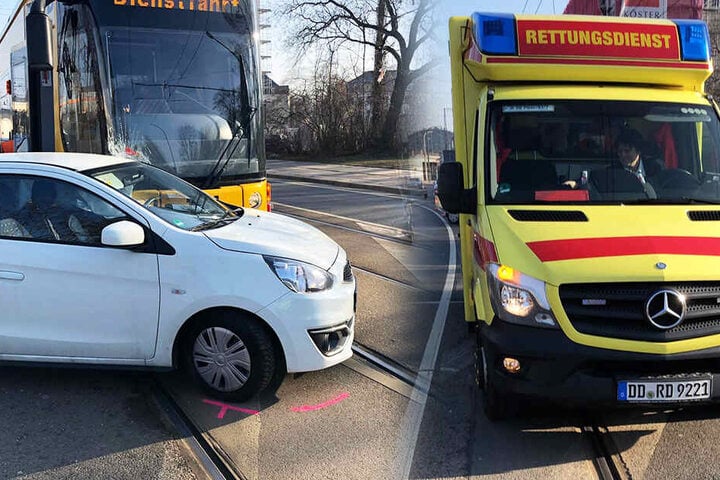 Der Fahrer des Wagens stand unter Schock, ein Krankenwagen wurde angefordert.