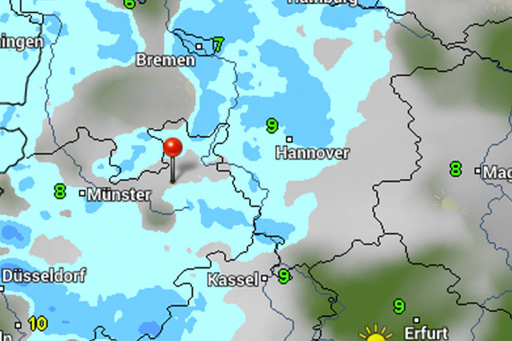 Doch während der Woche gibt es immer wieder einige Regenschauer dazwischen.