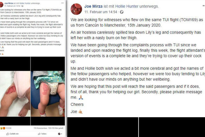 So sucht der besorgte Vater Joe Mirza auf Facebook nach Zeugen des Vorfalls.