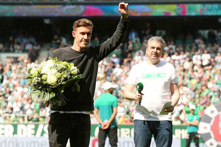 Verlässt den SVW nach drei Jahren und wurde vor dem Spiel verabschiedt: Stürmer Max Kruse.
