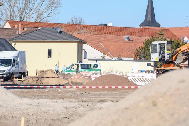 Der abgesperrte Bereich, in dem die Bombe gefunden wurde.
