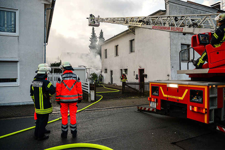 Auch eine Drehleiter kam zum Einsatz.