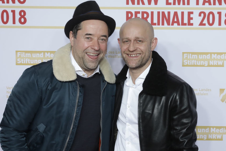 Jan Josef Liefers und Jürgen Vogel beim Empfang.