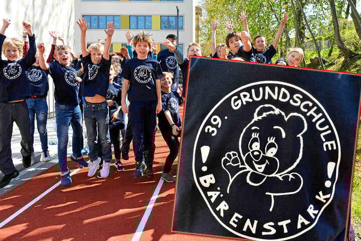 Bärenstark: Die Plauener Grundschule stellt auch in diesem Jahr die meisten "Marathon"-Läufer aller teilnehmenden Schulen.