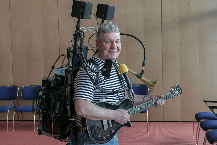 Spaßmusiker Gerd reiste am Mittwoch extra aus Döbeln an. Ob sein Auftritt die Jury bei den Castings überzeugt hat?