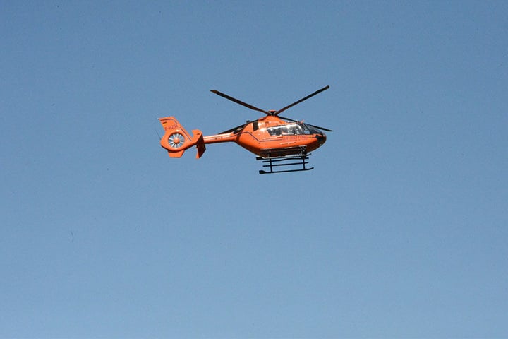Ebenso war der Rettungshubschrauber im Einsatz.