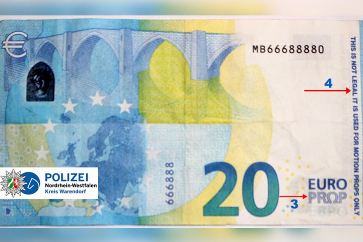 Auch dieser 20-Euro-Schein ist gefälscht.