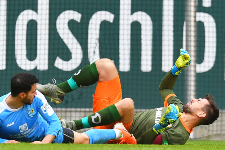 Patrick Wiegers (r.) kam wie hier gegen den CFC nur in Testspielen zum Einsatz.