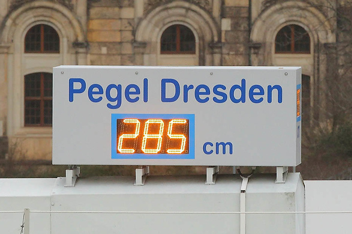 Der bislang höchste Pegelstand der Elbe lag gestern bei 2,85 Metern.